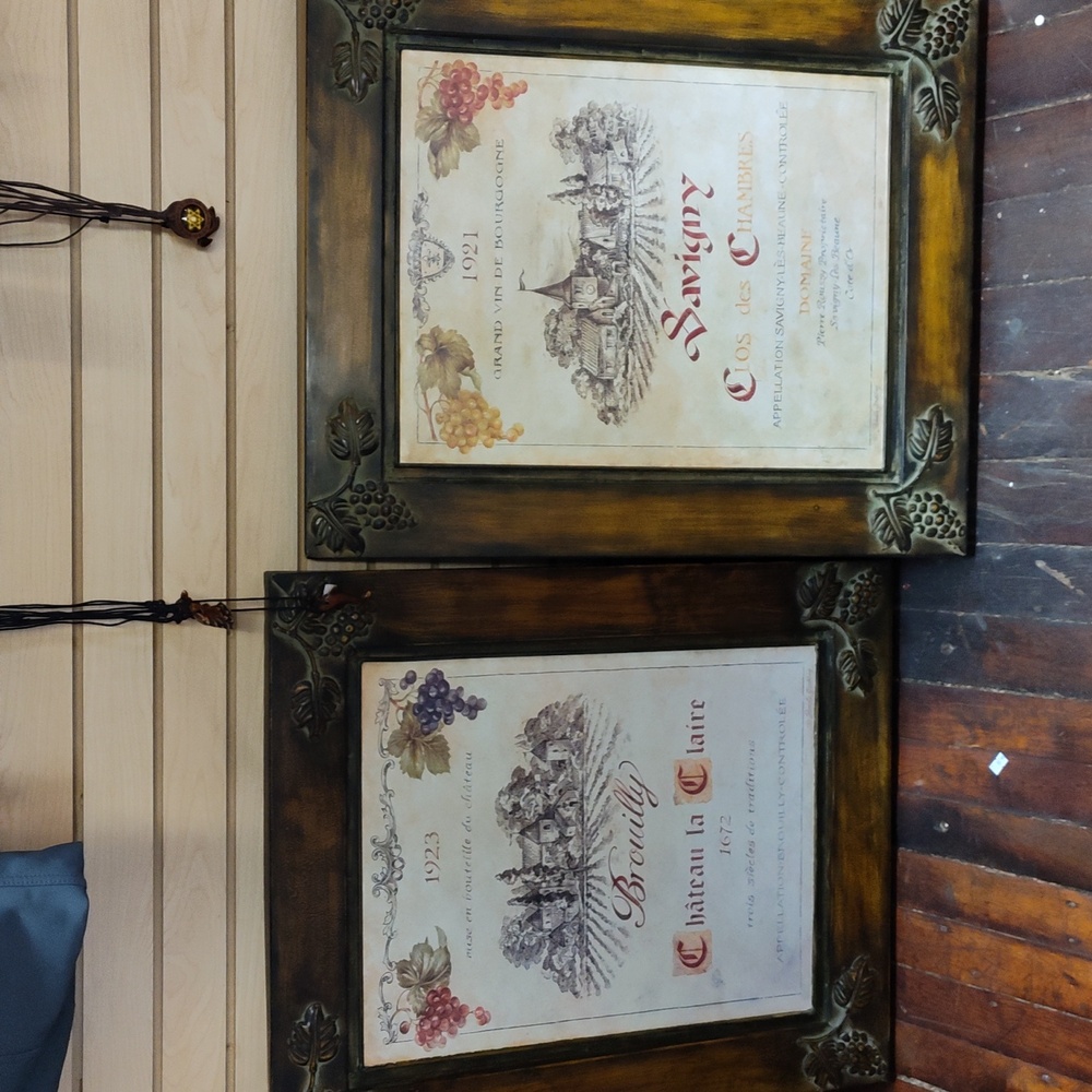 Vintage Wine Label Wall Art - 'Savigny' Framed Print